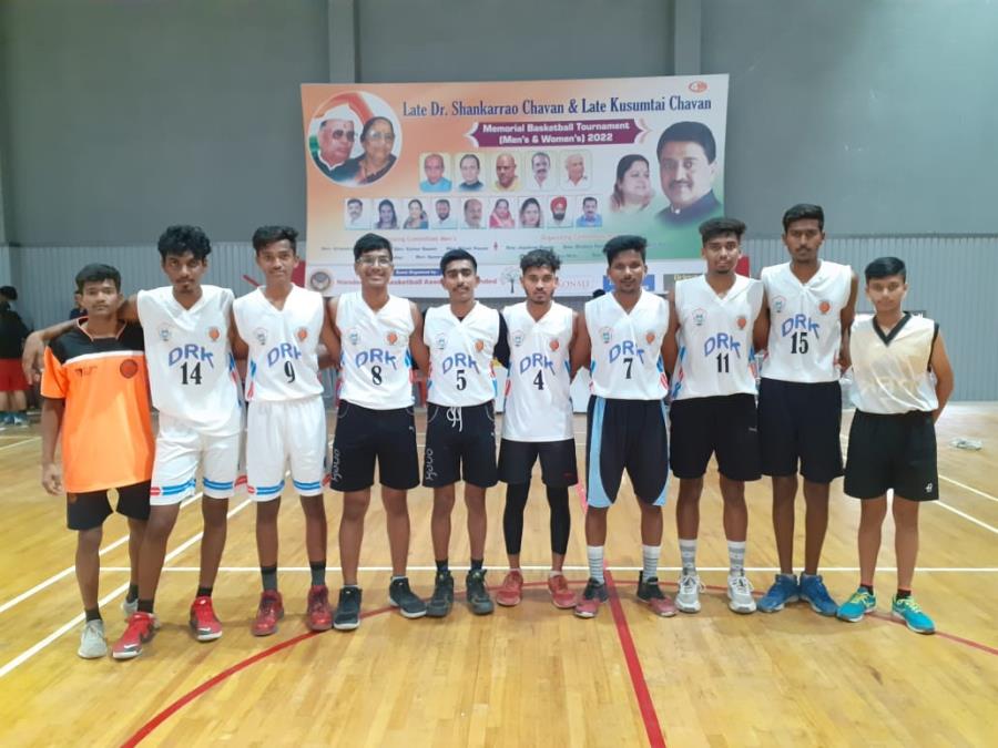 Our Basketball boys team Participated in All India  Invitational Basketball Tournament at Nanded and played Quarter Finals.Team is felicitated at the hands of Dr.Vishwanath Magdum ,Member Council of Education