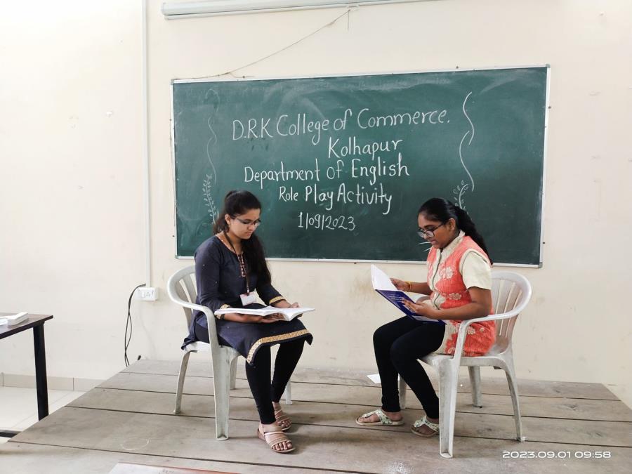 Department of English organized  'Role Play Activity'