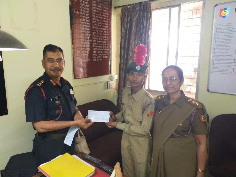 Chief Minister Scholarship Awarded to NCC Girls Cadets