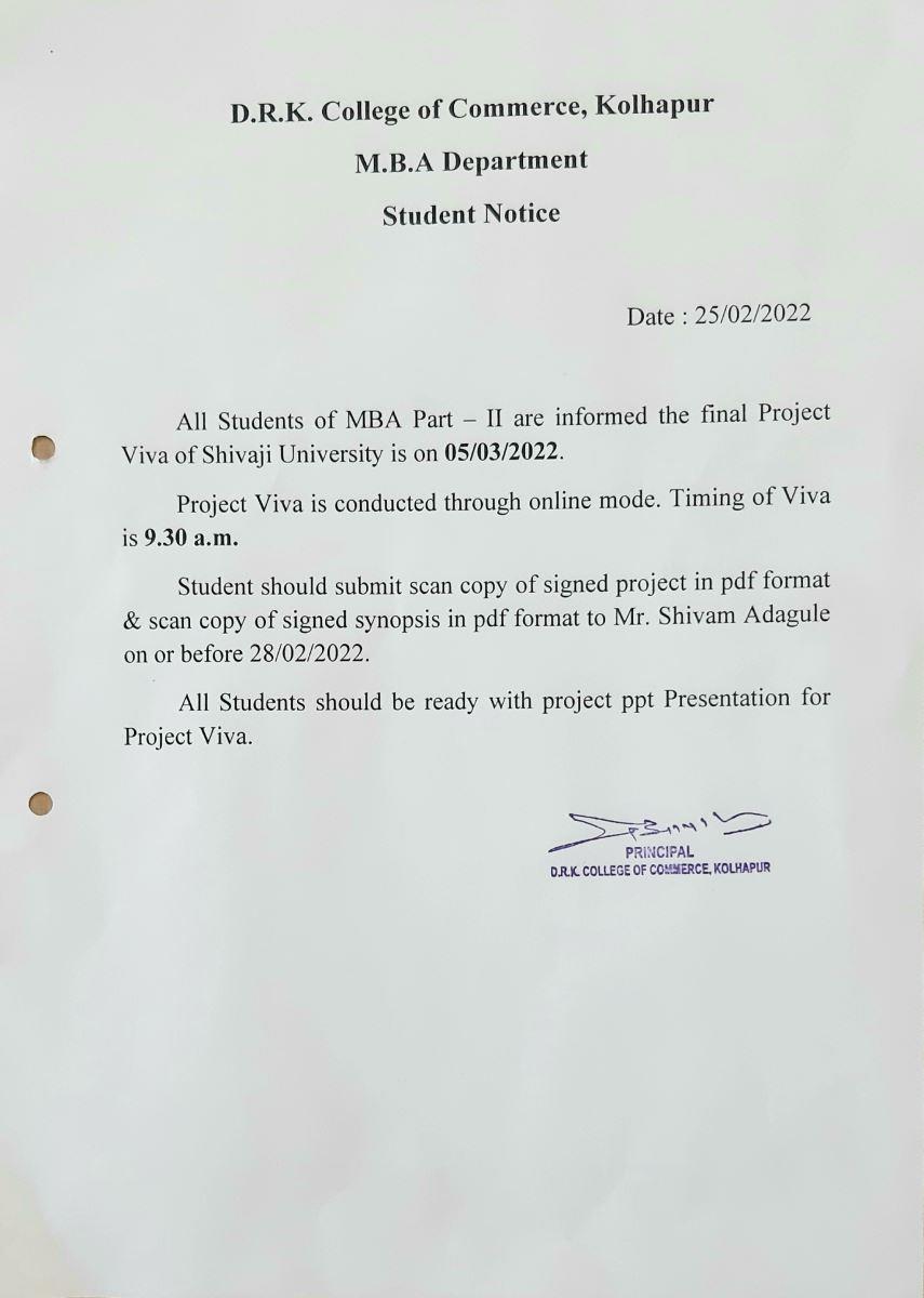 Project Viva Notice