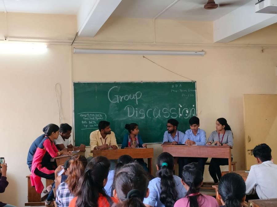 Group Discussion of B.B.A. Department