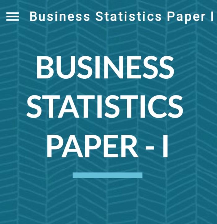 B. Com. II Sem. III Business Statistics Paper
