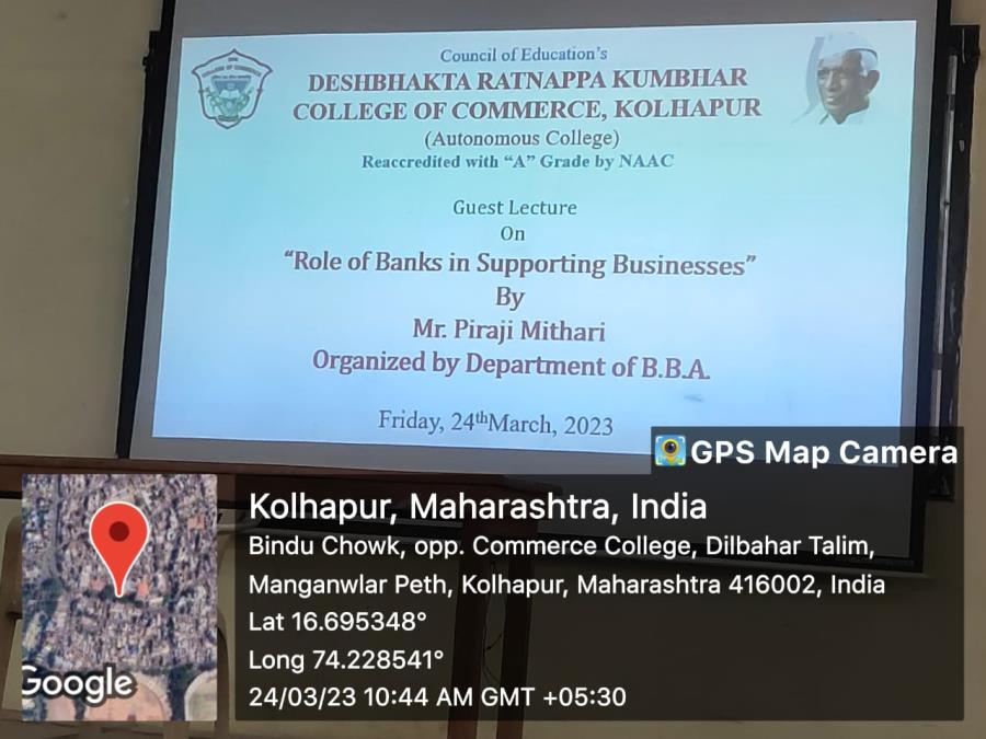 Department of BBA has organised Guest Lecture
