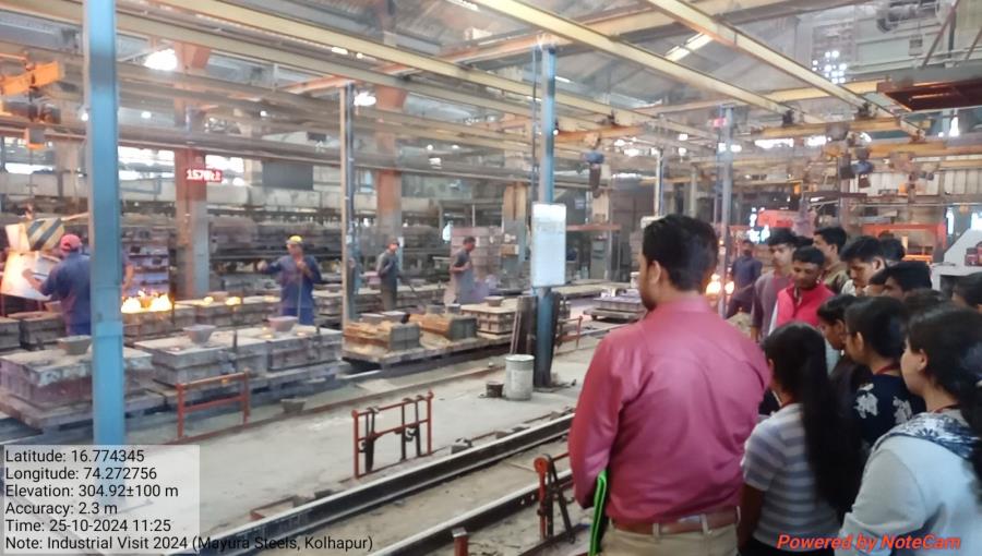 Industrial Visit at 'Mayura Steel' Kolhapur