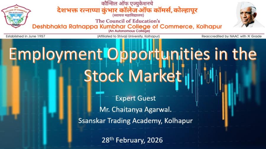 M.Com Department : Employment Opportunities i