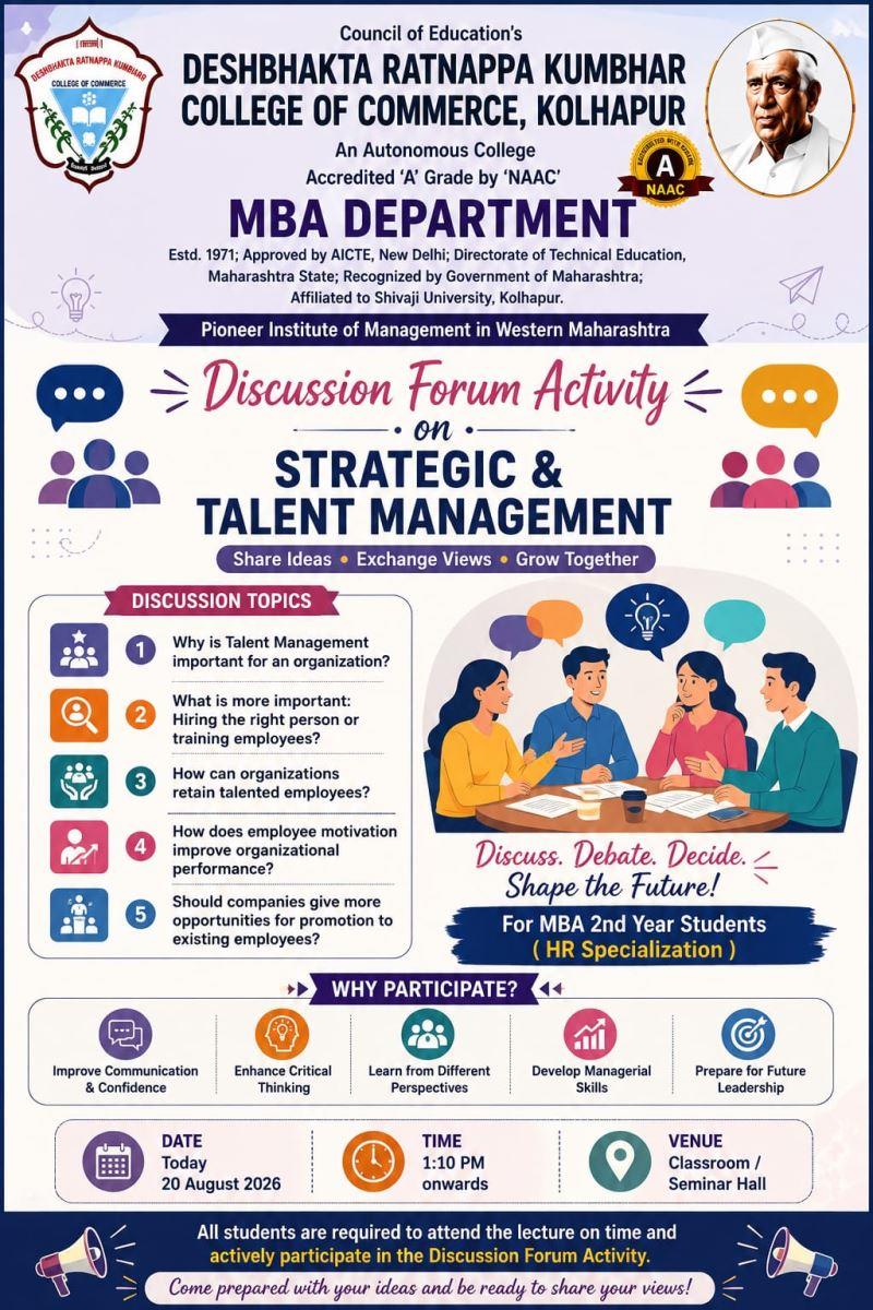 Discussion forum on strategic and talent mana