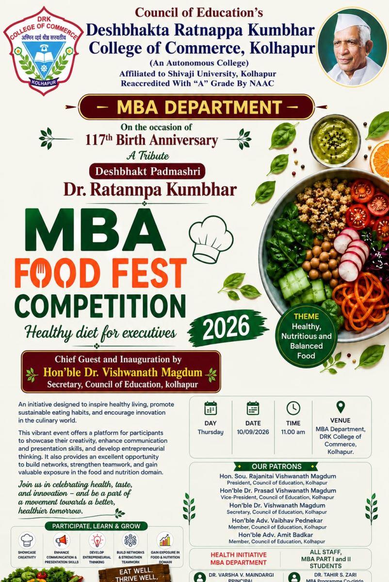 MBA Food Fest Competition 2026: Healthy Diet 